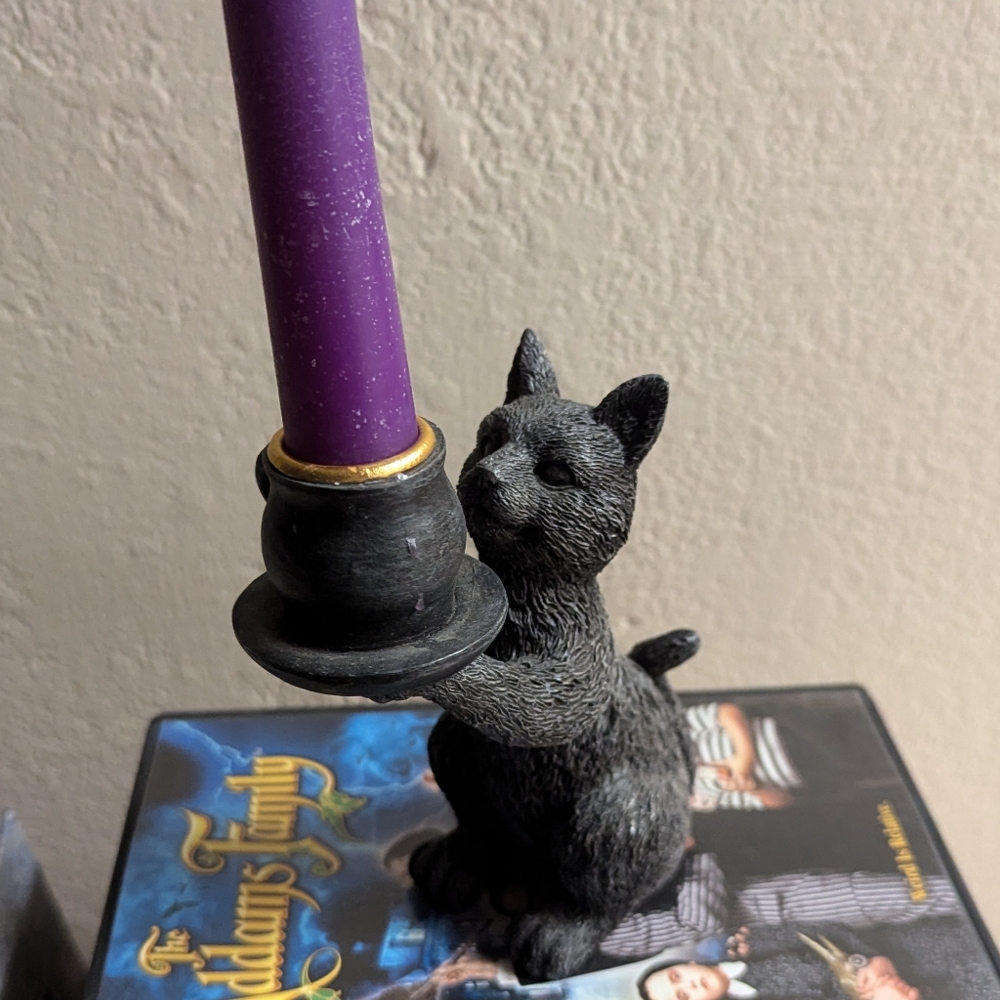 Black Cat Candle Holder - Picture 2 of 11
